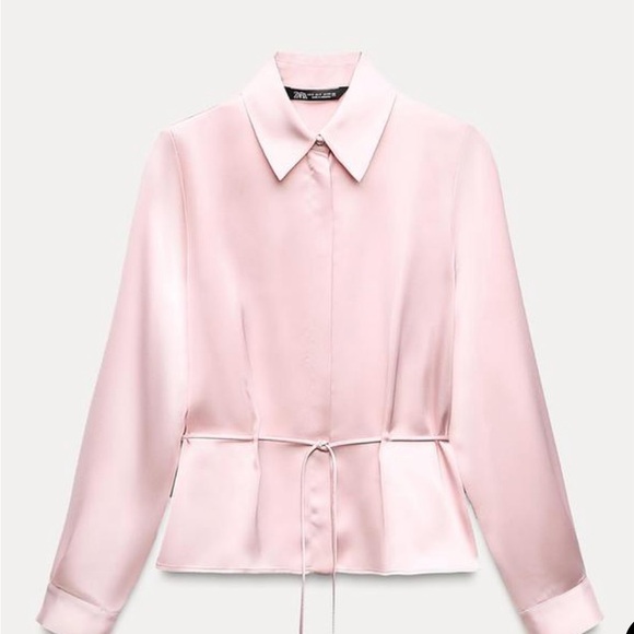 Zara Pink Blouse with Black Shorts Set - Picture 8 of 11